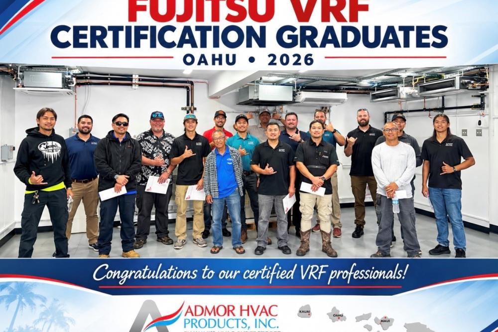 Fujitsu VRF Certification Training Class 1 at the Bob Kayser Training Center on Oahu