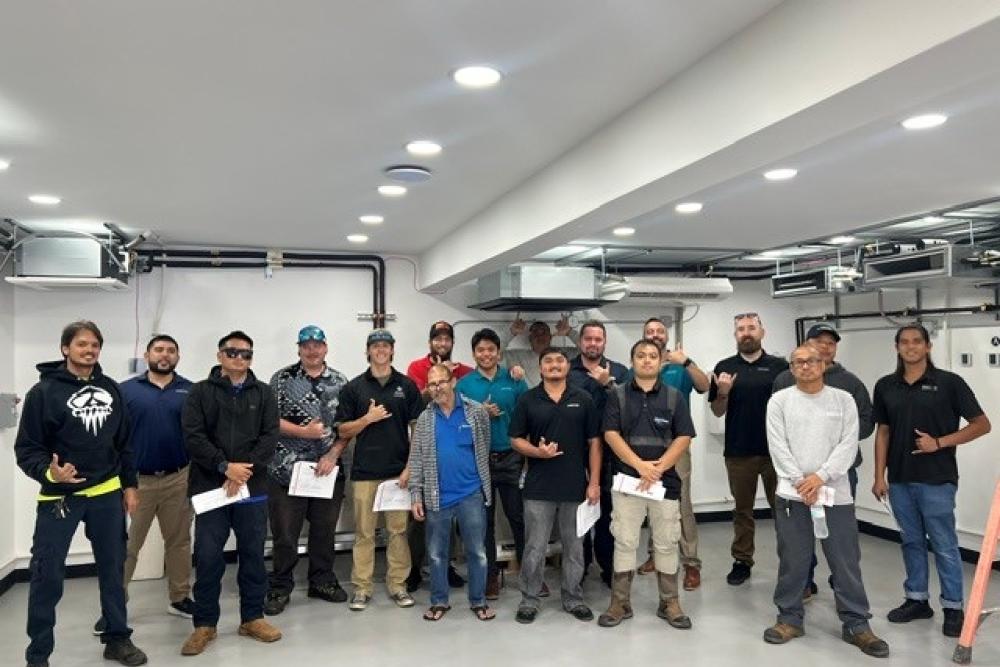Fujitsu VRF Certification Training Class 1 at the Bob Kayser Training Center on Oahu