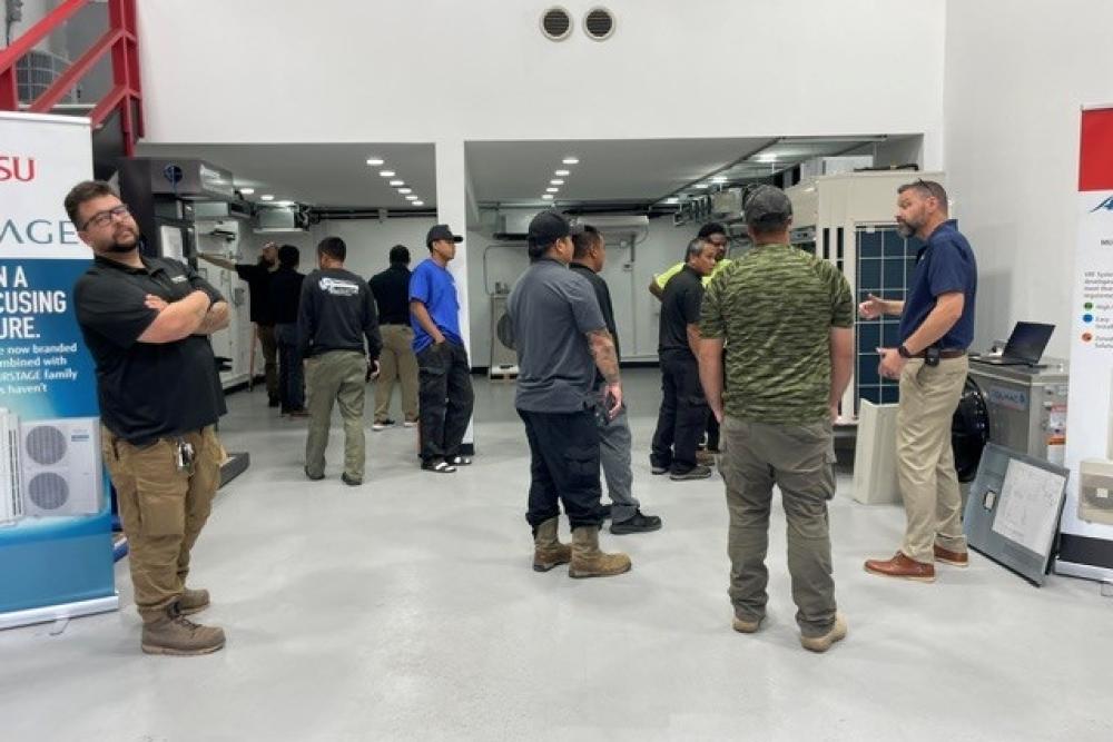 Fujitsu VRF Certification Class 2 hands-on training at the Bob Kayser Training Center