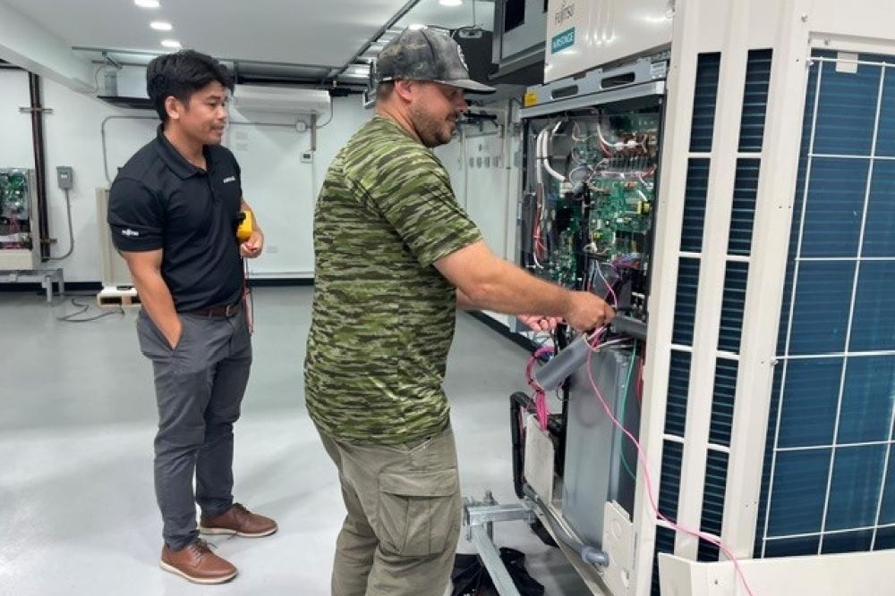 Fujitsu VRF Certification Class 2 hands-on training at the Bob Kayser Training Center