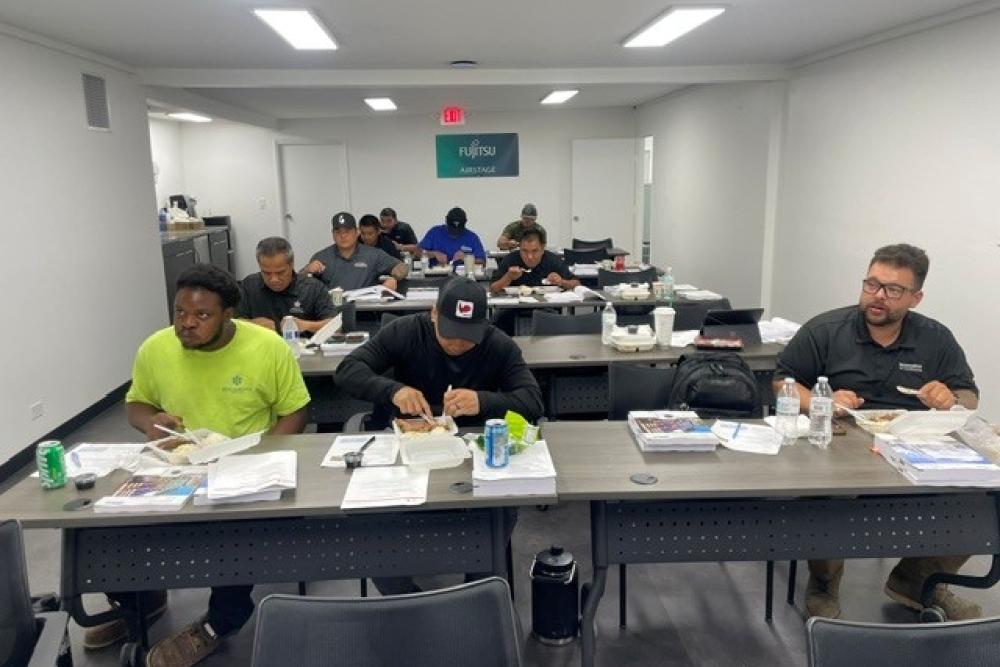 Fujitsu VRF Certification Class 2 hands-on training at the Bob Kayser Training Center