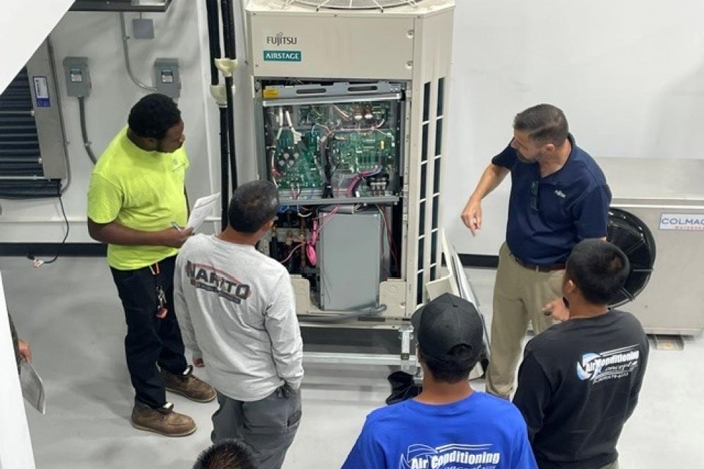 Fujitsu VRF Certification Class 2 hands-on training at the Bob Kayser Training Center