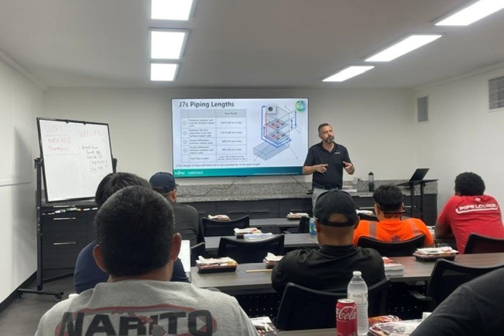 Fujitsu VRF Certification Class 2 hands-on training at the Bob Kayser Training Center
