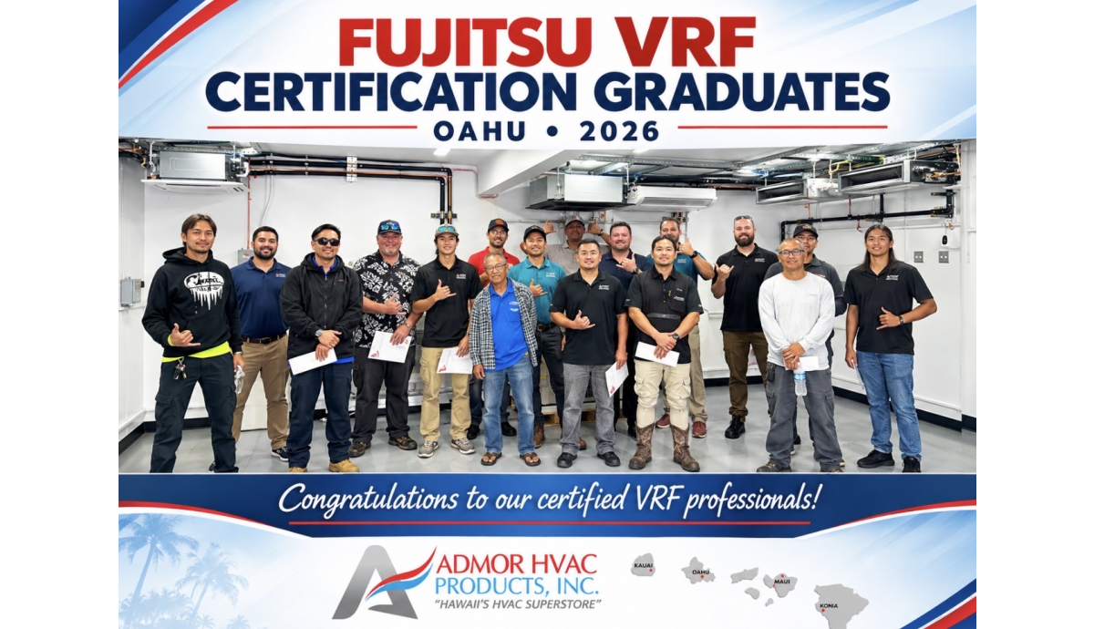 Fujitsu VRF Certification graduates on Oahu in 2026