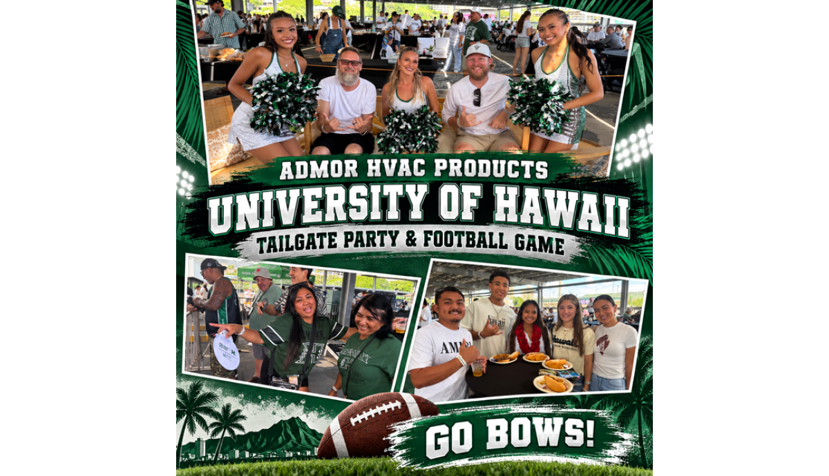 Admor HVAC Products 2026 University of Hawaii Tailgate Party and Football Game recap