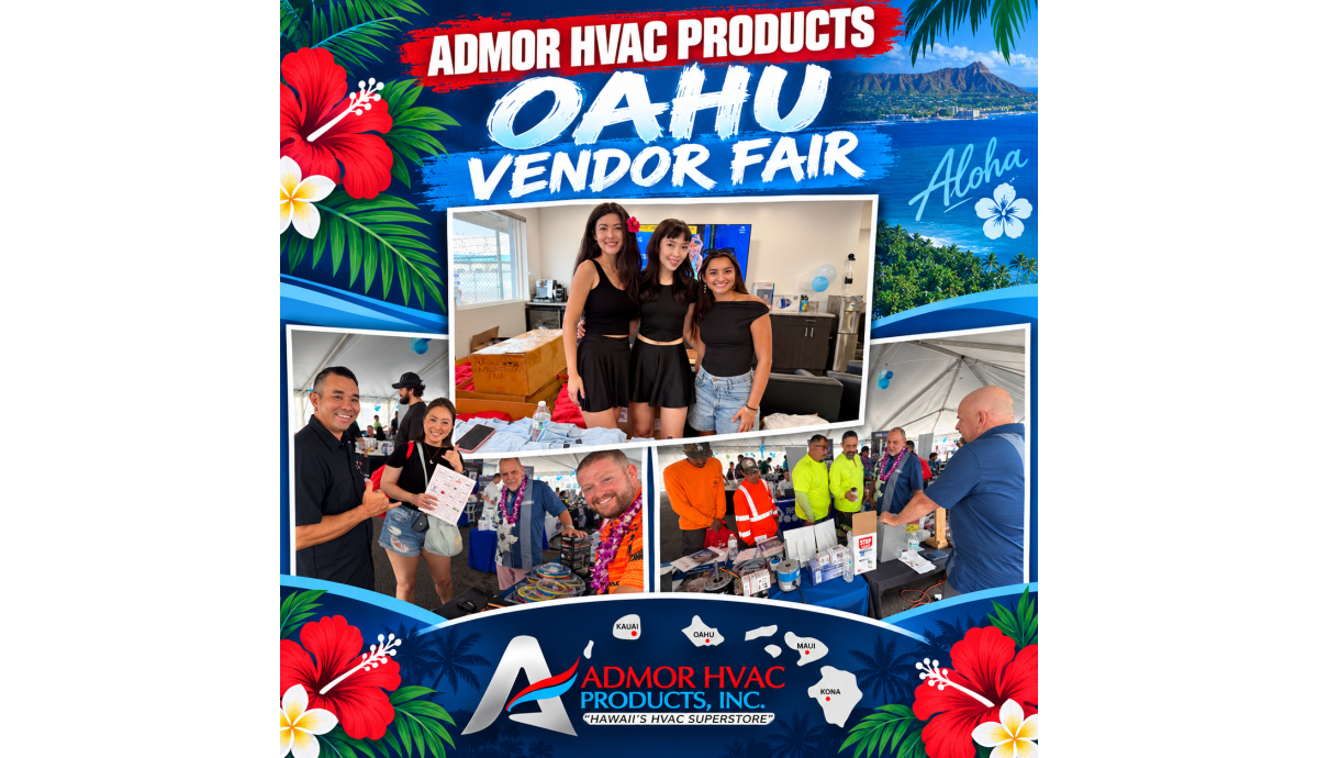 Admor HVAC Products 2026 Oahu Vendor Fair event collage