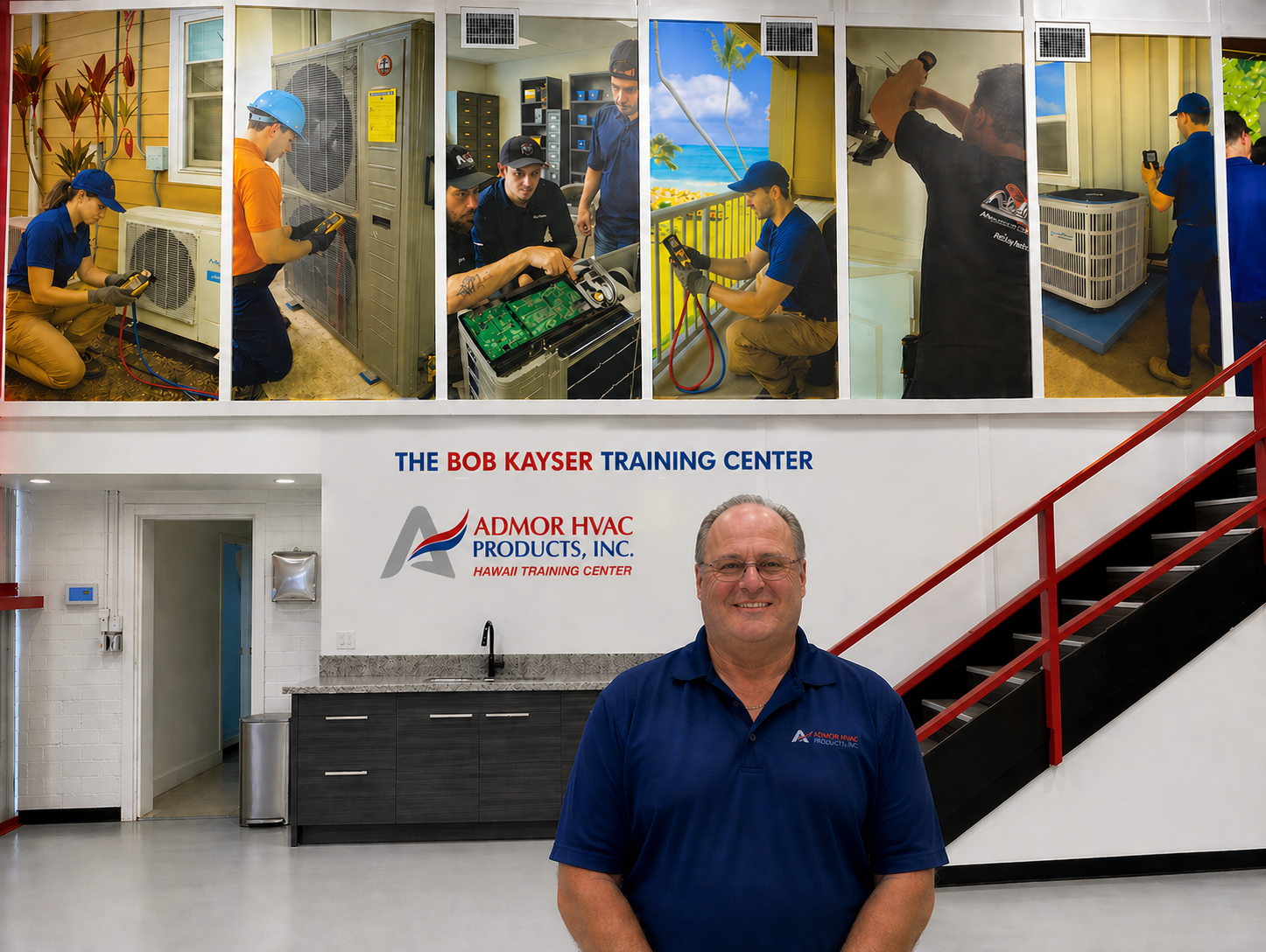 Bob Kayser inside the Admor HVAC Bob Kayser Training Center