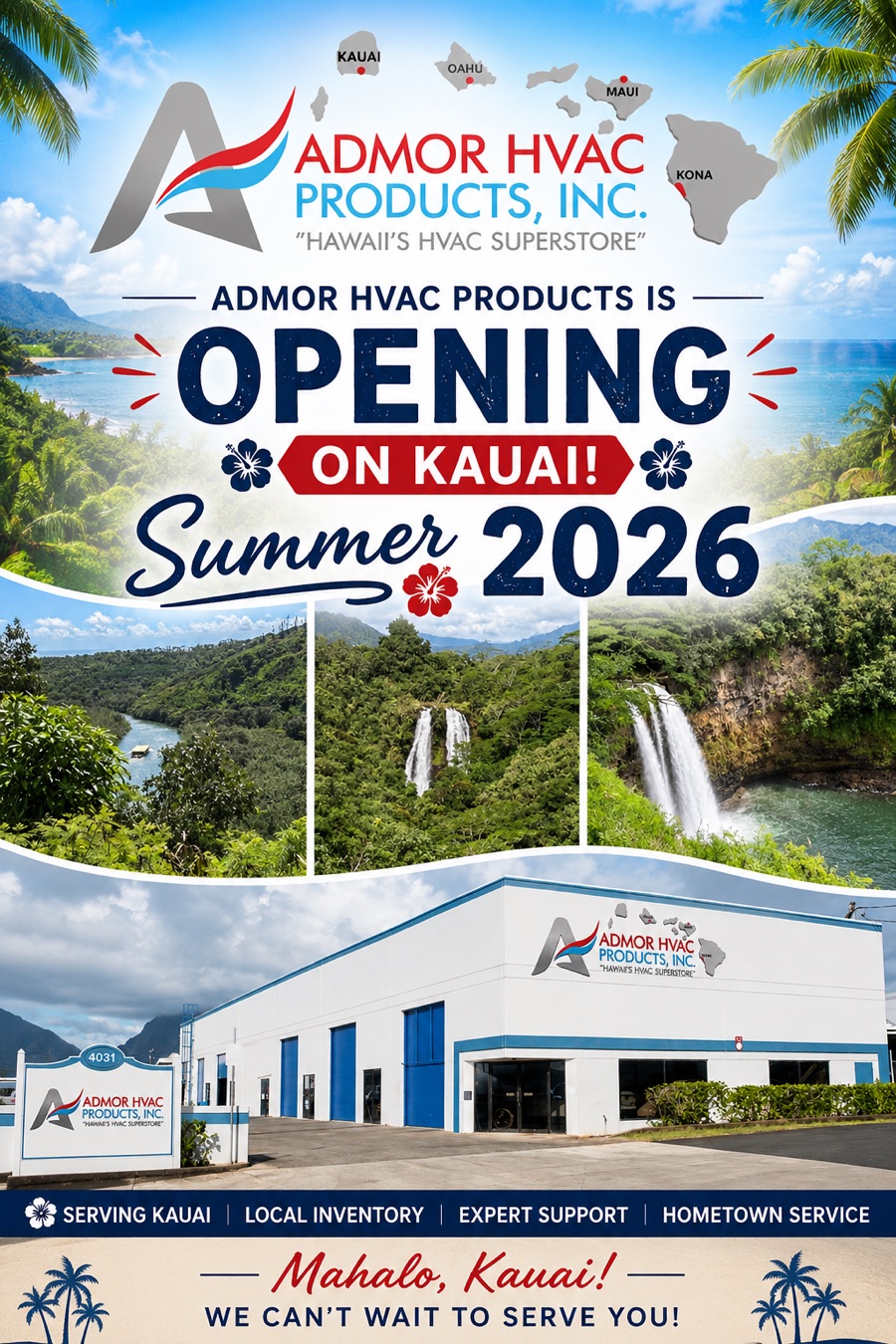 Admor HVAC Kauai grand opening announcement