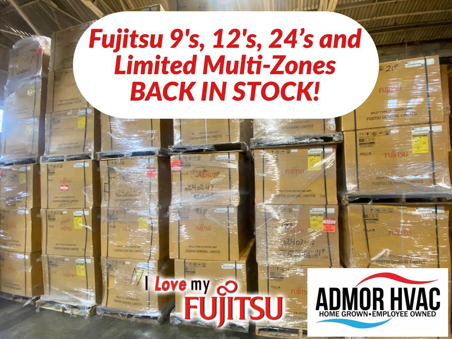 Fujitsu's rolling in.  Pick up your back orders today!
#oahuhvac #mauihvac #kauaihvac #hawaiihvac #hawaiihvaccontractor #hawaiihvacsuperstore #hvac #hvacowner #hvacpro #hvacquality #hvactechnician #hvaccontractor #hvacinstallation #airconditioning #ductlessairconditioning #fujitsu #fujitsuairconditioning