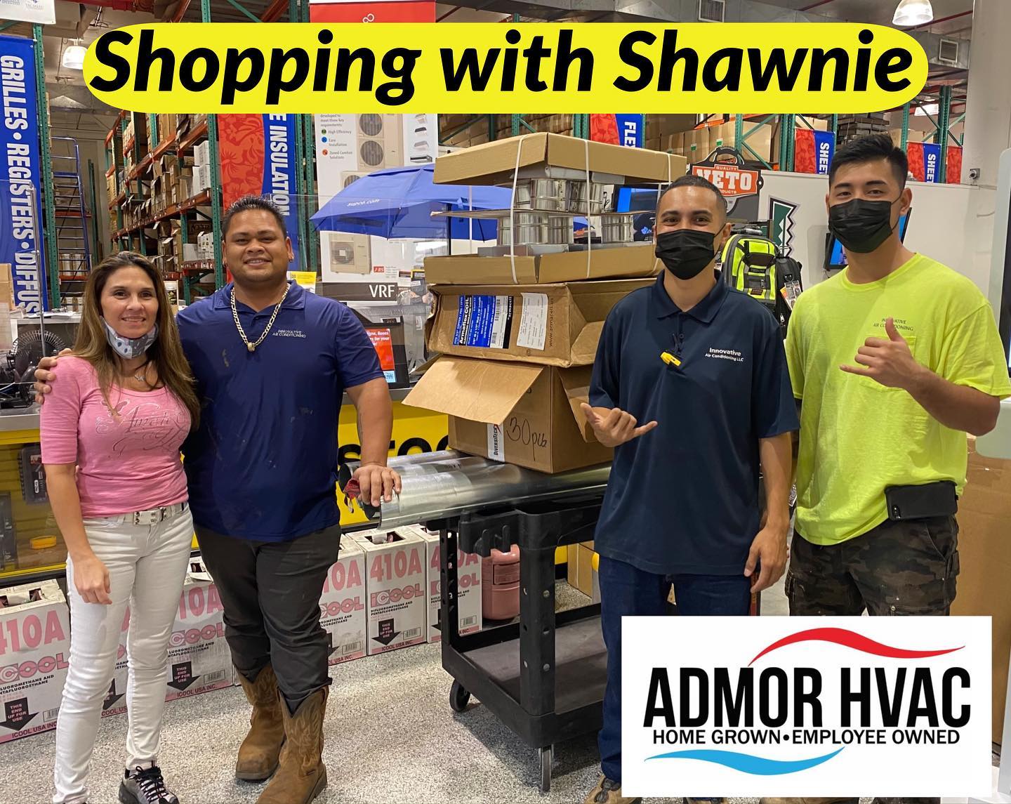 Innovative Air Conditioning is shopping with Shawnie and getting everything they need to complete the job in one stop.  Save time and money shopping with Shawnie and all of our HVAC professionals that Will Always Do More for You!  Shop online at www.admorhvac.com
#oahuhvac #mauihvac #kauaihvac #hawaiihvac #hawaiihvaccontractor #hawaiihvacsuperstore #hvac #plumbing #electrician #hvactechnician #hvaclife #hvactech #hvacservice #hvacrepair #hvacinstall #hvactools #hvaccontractor #hvacowner #hvacpro #hvacmaintenance #hvacinstallation #airconditioning #airconditioningcontractor #airconditioningrepair #fujitsu #faciltymanagement #propertymanagement #hawaiihotel